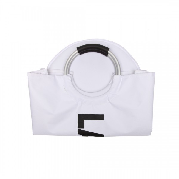 E1952 - KONO COLLAPSIBLE FABRIC LAUNDRY BASKET HAMPER - BEIGE